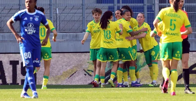 photo  le troisième but du fc nantes face au rc strasbourg a fait le tour de la planète sur les réseaux sociaux.  &copy;  photopqr/dernieres nouvelles d’alsace/maxppp 