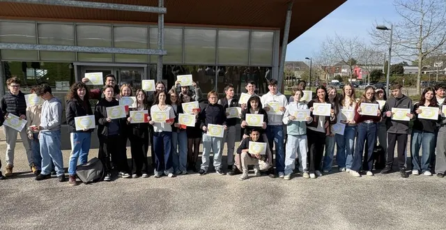 photo  les lauréats de l’édition 2026 du festival de court-métrage organisé par le collège brocéliande.  &copy;  ouest-france 