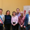 photo  de gauche à droite, arnaud bureau, maire, frédérique lehon, 1re adjointe, estelle brandicourt, 3e adjointe, stéphane pernet 2e adjoint, jérôme cohergne, 4e adjoint, pascal crubleau, maire sortant. 