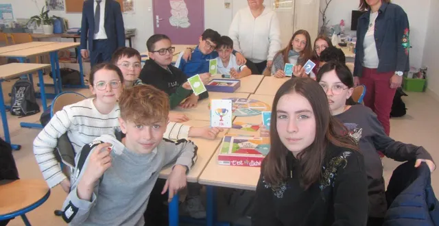 photo  vendredi, une partie des élèves de 6e ont joué au jeu 