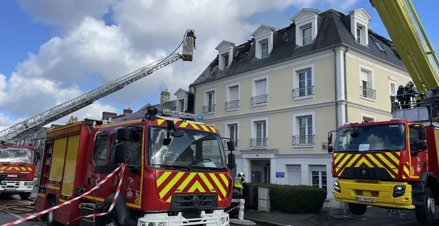 photo  environ quarante pompiers ont été mobilisés pour venir à bout de l’incendie qui s’est déclaré avenue henry-chéron, à caen, vers 14 h 30, ce mercredi 25 mars 2026.  &copy;  ouest-france 