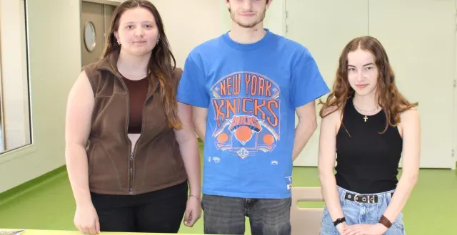 photo  des étudiants de bts du lycée agricole de sées ont animé des ateliers dans l’école yvonne sillière de mortrée (diane viard, théo bodion et jade filiâdre).  &copy;  ouest-france 