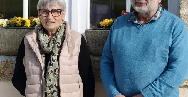photo  yves graslan réélu maire, avec françoise sellam (adjointe).  &copy;  ouest-france 