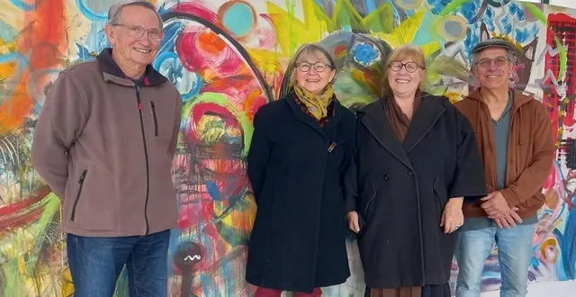 photo  les membres du bureau de l’espace artistique : louis marchand, nicole dupré, nathalie métal et jean-marie benoist.  &copy;  ouest-france 