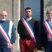 photo  jean de roffignac, nouveau maire du village élu à l’unanimité, entouré de ses adjoints alain guillin et patricia vallier. 