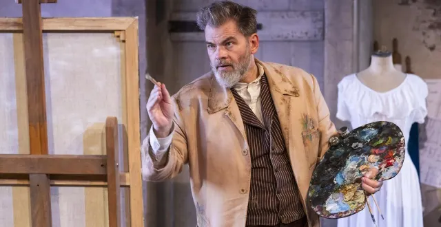 photo  clovis cornillac incarne le peintre impressionniste claude monet dans la pièce « dans les yeux de monet ». elle sera donnée au centre de congrès d’angers lundi 30 mars.  &copy;  cyril bruneau 