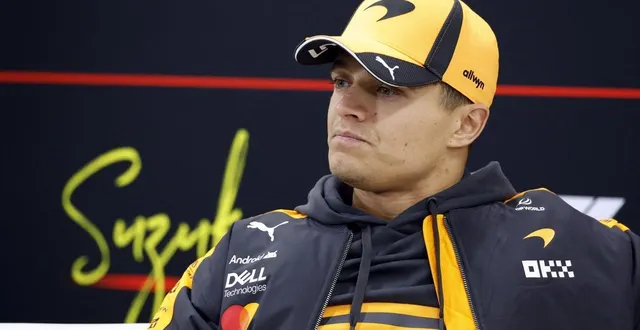 photo  malgré un début de saison compliqué, lando norris a maintenu sa confiance à mclaren, jeudi 26 mars, avant le grand prix du japon.  &copy;  franck robichon / epa/maxppp 