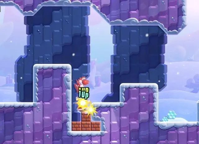 photo avec yoshi et une carapace, il est très facile d’avoir 99 vies dans super mario bros. wonder !  ©  nintendo