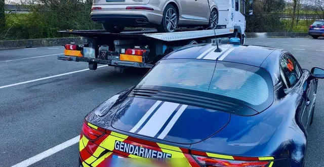 photo  le véhicule du chauffard a été saisi.  &copy;  groupement de gendarmerie de la sarthe 