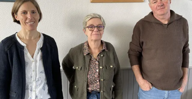 photo  catherine appert (au centre), avec la première adjointe fabienne guth et le deuxième adjoint emmanuel chouippe.  &copy;  ouest-france 