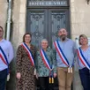 photo ghislaine leviau, maire de vaas (sarthe) au centre, entourée de ses quatre adjoints : clément hérin, céline hour, frédéric buzance et nadia fouquet.