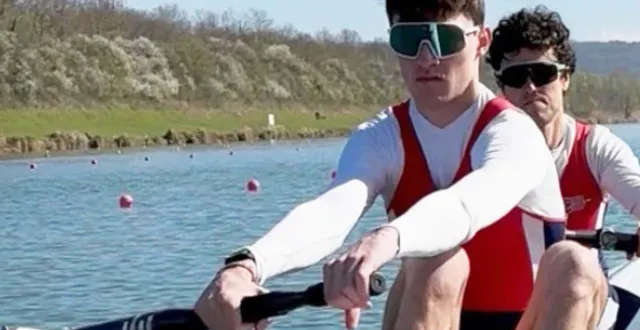 photo  paolo saucet et pierre ollivier-lamarque participent au championnat de france courte distance en deux de couple.  &copy;  morgane poirier 