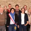 photo de gauche à droite : ludovic halluin, hubert lange, premier adjoint ; sarah duvent, delphine maurille, katia halluin, maire ; alexandre auffray, aurélie lefèvre, 2e adjointe ; patrick rousseau, joée harotte, thomas amette, emmanuelle helleboid.