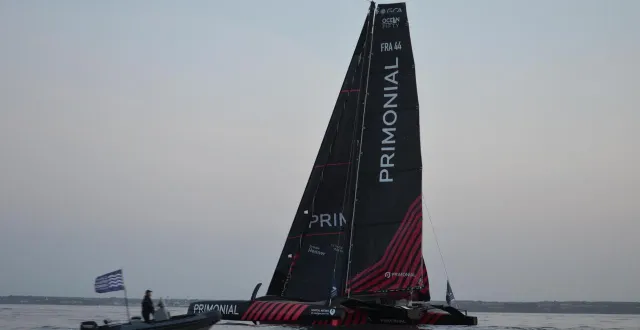 photo  le trimaran « primonial » avait remporté la première édition de la route des terre-neuvas.  &copy;  ouest-france 