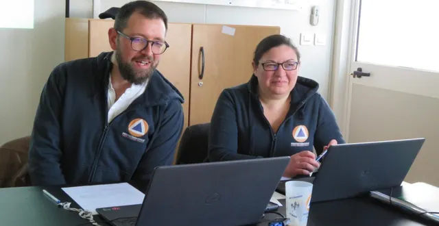 photo  benoît berry-le guélaff, président, et julie berry, responsable de la communication locale.  &copy;  le maine libre 