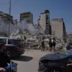 photo  un bâtiment de bachoura, au sud de beyrouth touché plusieurs fois par des attaques israéliennes le 18 mars. 