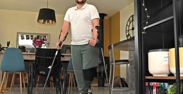 photo  benoit godey a perdu sa jambe en janvier 2025 après un accident du travail, en maine-et-loire.  &copy;  co – étienne lizambard 