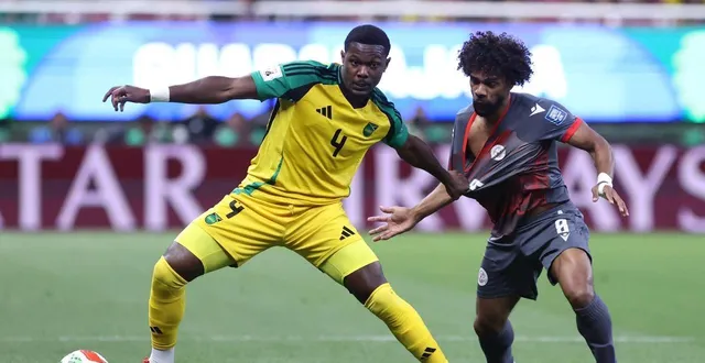 photo  la jamaïque a éliminé la nouvelle-calédonie en barrage intercontinental pour la coupe du monde 2026.  &copy;  simon barber / getty images via afp 