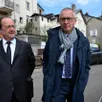 photo  françois hollande et bernard combes, lors du second tour des élections municipales, le 22 mars 2026 
