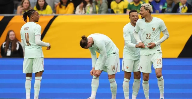 photo  les bleus ont dominé le brésil en préparation.  &copy;  getty images via afp 