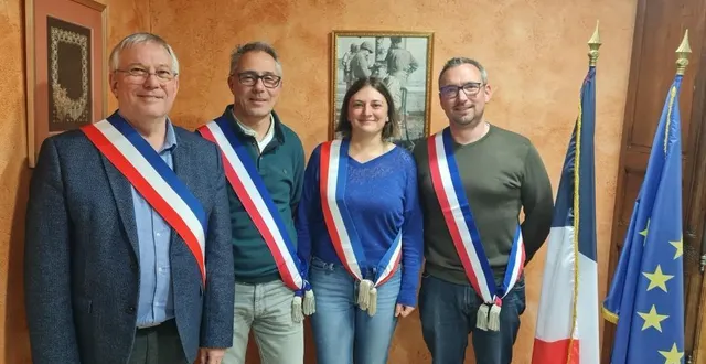 photo  de gauche à droite, philippe martin, david genest, delphine cauchard et romain leroux.  &copy;  le maine libre 