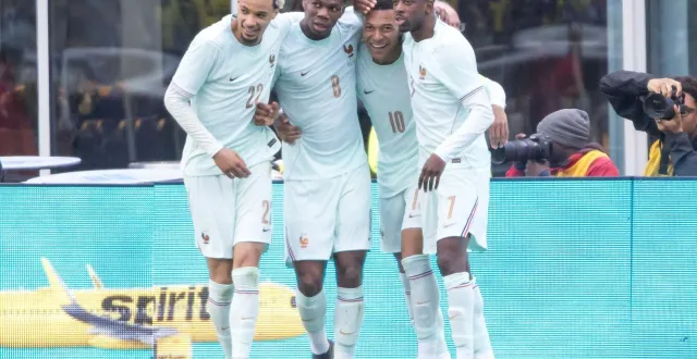 photo  kylian mbappé et les bleus ont fait plutôt bonne impression à la presse internationale après leur succès de prestige contre le brésil.  &copy;  william volcov / afp 