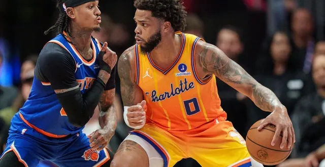 photo  les new york knicks ont été surpris par les charlotte hornets, vainqueurs 114-103 jeudi 26 mars, en nba.  &copy;  getty images via afp 