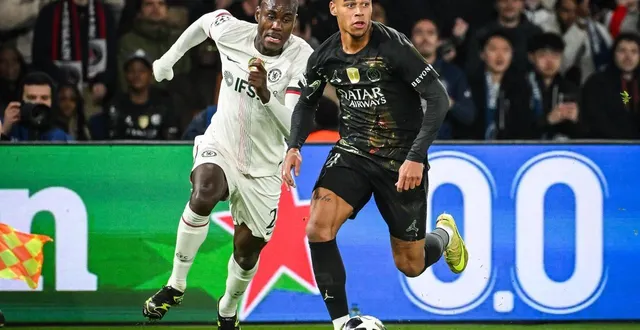 photo  désiré doué lors du match contre chelsea en huitièmes de finale de ligue des champions.  &copy;  matthieu mirville / dppi via afp 