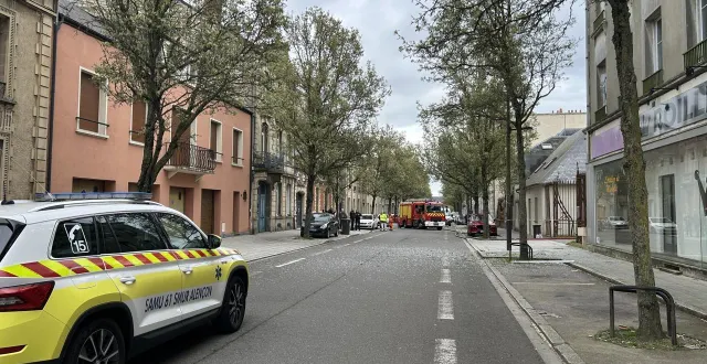 photo  l’explosion a eu lieu avenue wilson, à alençon.  &copy;  ouest-france 