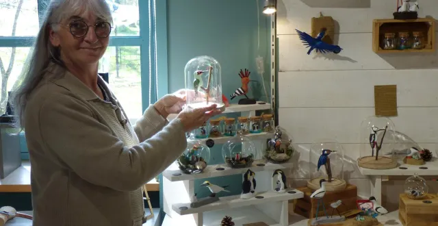 photo  florence poussin dans sa boutique des métiers d’arts.  &copy;  ouest-france 