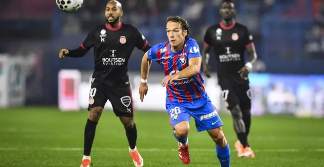 photo  au match aller, maxime etuin et le sm caen avaient partagé les points avec le fc rouen (1-1), le 21 octobre 2025 au stade michel-d’ornano.  &copy;  charles bury / ouest-france 