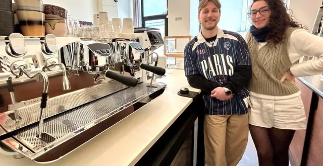 photo  angers, rue saint-georges, le 24 mars 2026. martin clément et lorine dousset ouvriront maison caldo le 31 mars.  &copy;  co 