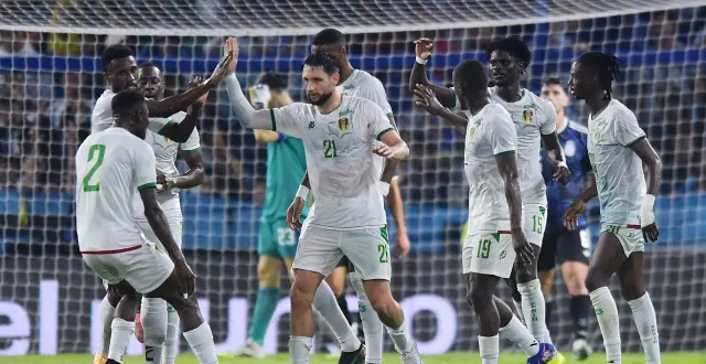 photo  jordan lefort a inscrit son premier but pour sa première sélection avec la mauritanie.  &copy;  getty images via afp 