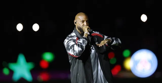 photo  le rappeur booba avant le match entre paris et marseille.  &copy;  geoffroy van der hasselt / afp 