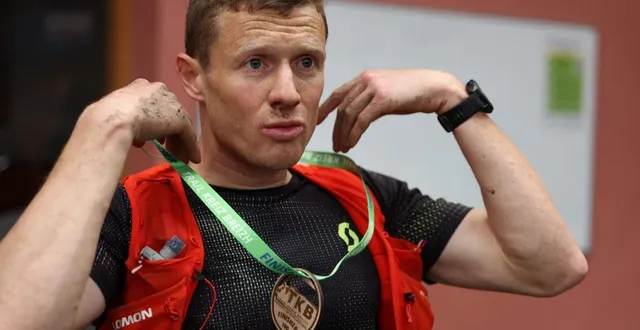 photo  le lorientais guillaume morizur a remporté les 100 km du trail kreiz breizh ce samedi 28 mars 2026.  &copy;  pascal granger 