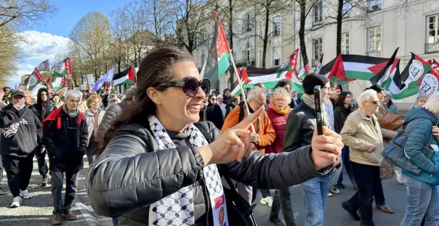 photo  angers, samedi 28 mars 2026. les manifestants sont venus de toute la région.  &copy;  co – chloé bossard 