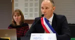 photo  Benoît Nicolardot, le nouveau maire de Sablé-sur-Sarthe, lors du conseil municipal d’installation, vendredi 27 mars 2026. 