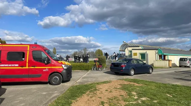 photo sport  les pompiers sont intervenus à l’issue du match de football entre sargé-lès-le mans et l’us des glonnières. 