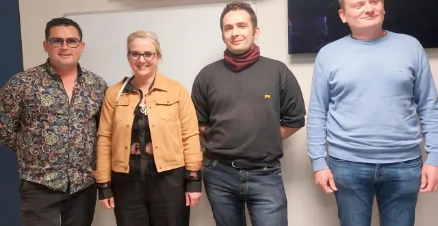 photo  de gauche à droite : jérôme binet, copropriétaire, constance boin et rafael gonzalez, formateurs, et stéphane leprince, copropriétaire.  &copy;  ouest-france 