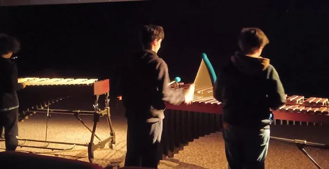 photo  des musiciens de l’école de musique en répétition du ciné-concert.  &copy;  ouest-france 