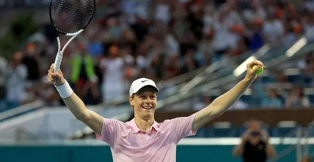photo  quinze jours après indian wells, jannik sinner a remporté le masters 1000 de miami, ce lundi 30 mars.  &copy;  getty images via afp 