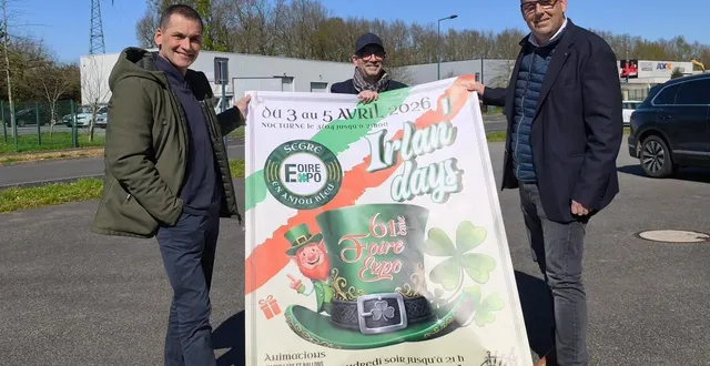 photo  vincent philippeau, président du comice agricole ; arnaud payen, responsable de la communication ; et le président alexis remaud révèlent le programme de la 61e foire-exposition.  &copy;  ouest-france 