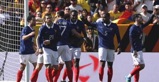 photo  l’équipe de france a dominé la colombie en match amical, le 29 mars 2026 à landover (maryland, états-unis).  &copy;  franck fife/ afp 