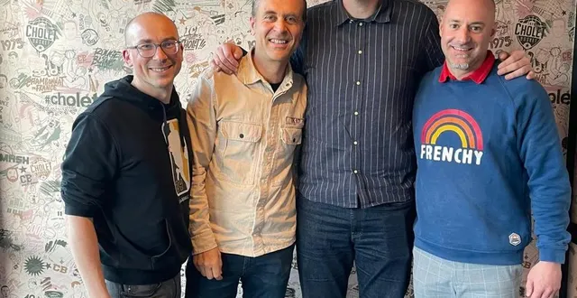 photo  julien hippocrate (ouest-france), philippe audouin (rtl), stephen brun et françois larue (collines la radio).  &copy;  ouest-france 