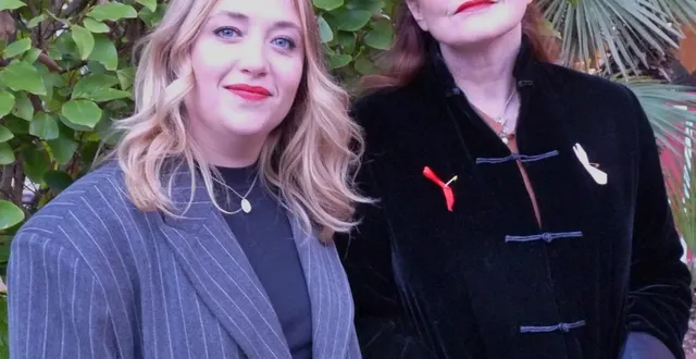 photo  lily-fleur pointeaux, dans le rôle de suzana, compagne de philippe croizon et la réalisatrice marie-castille mention-schaar.  &copy;  ouest-france 