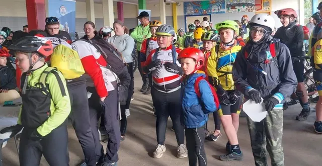 photo  une soixantaine de jeunes cyclotouristes étaient présents dès le matin pour participer à la journée cyclotouriste de l’orne.  &copy;  ouest-france 