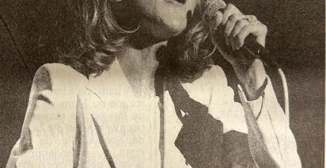 photo  céline dion a chanté au mans en 1996.  &copy;  photo le maine libre - édition du 7 octobre 1996 