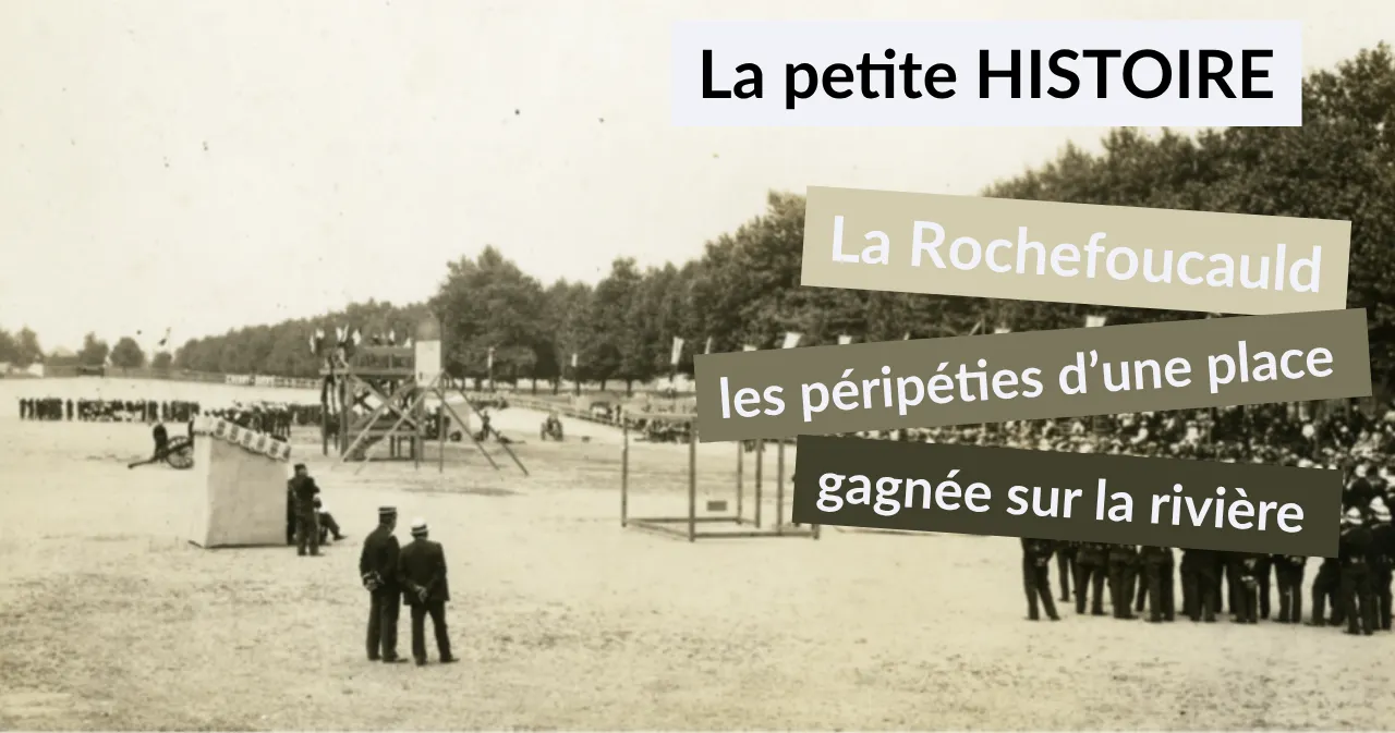 photo exercices et manoeuvres des sapeurs-pompiers place la rochefoucauld, vers 1900-1910. &copy; arch. mun. angers, coll. robert brisset, 9 fi suppl.