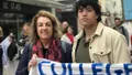 photo  christine le bras et romain peraudeau sont enseignants à angers. ils manifestent contre la fermeture d’une classe de sixième à la rentrée. 