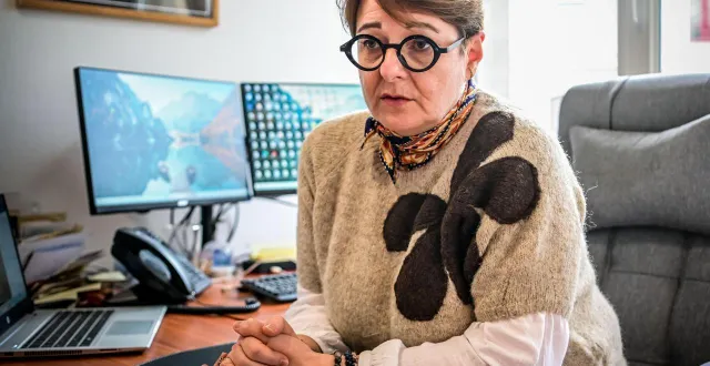 photo  la bâtonnière du barreau du mans, me mickaëlle verdier, annonce une grève en matière pénale du 1er au 13 avril 2026.  &copy;  le maine libre - yvon loué 